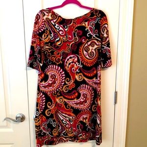 Vintage Madison Studio paisley half sleeve midi dress